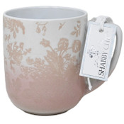 Wholesale - Full Deboss Floral Reactive Pointy Mug Shabby Chic C/P 36, UPC: 195010112482